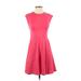 Gap Casual Dress - A-Line: Pink Solid Dresses - Women's Size 0