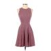 Hollister Casual Dress - A-Line: Pink Print Dresses - Women's Size X-Small