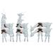 The Holiday Aisle® Christmas Reindeer Family Pre-Lit Christmas Lighting w/ LEDs Mesh in White | 35.4 H x 2.8 W x 2.8 D in | Wayfair