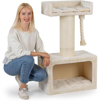 Happypet - Kratzbaum 'Mick' Grosse Katzen Stabil 103 cm - Premium Qualität, 600g Plüsch, dicker Image