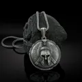 QIMING-Collier pendentif bouclier spartiate pour homme bijoux vintage casque Kokor grec