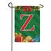 America Forever Monogram Christmas Garden Flag Letter Z 12.5 x 18 inch Double Sided Merry Christmas Gifts Presents Ornament Ball Winter Farmhouse Red & Green Holiday Yard Outdoor Decoration