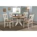 Iconic Furniture Company 45"x45"x63" Contemporary Antiqued Caramel/Biscotti Double X- Back 5-Piece Dining Set