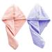 2 Pack Microfiber Hair Towel & Hair Towel Wrap Super Absorbent Twist Turban with 2Button