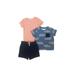 Baby Boys 3-Piece T-shirt Bodysuit and Short Set