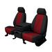 CalTrend Front Buckets Faux Leather Seat Covers for 2013-2018 Nissan NV200 - NS235-02LB Red Insert with Black Trim