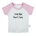 Crib Hair Don t Care Funny T shirt For Baby Newborn Babies T-shirts Infant Tops 0-24M Kids Graphic Tees Clothing (Short Pink Raglan T-shirt 6-12 Months)