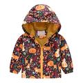 Fesfesfes Toddler Boys and Girls Jacket Printed Hoodie Jacket Lightweight Thin Jacket Outerwear Windproof Jacket On Sale