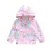 B91xZ Toddler Girl Clothes Hooded Toddler Outwear Boys Coat Girls Kids Zipper Windbreaker Baby Windproof Jacket Cartoon Toddler Girl Quilted Coat Pink 18-24 Months