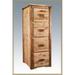 Homestead Collection File Cabinet 4-Drawers Stained and Lacquered