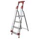 Abbey Aluminium Safety Platform Step Ladder With Handrail & Tool Tray 4 Tread