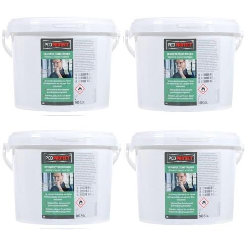 PICO PROTECT 36, Desinfektionstücher Rapid, XL, Eimer, 100 Stk. : 4x100 Stk. Eimer