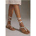 Anthropologie Shoes | Anthropologie Pilcro Harness Tie-Up Sandals Size 7 | Color: White | Size: 7