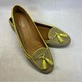 Coach Shoes | Authentic Coach Women’s 9 B Malika Tan Taupe Leather Yellow Tassel Loafer Flats | Color: Tan/Yellow | Size: 9