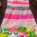 Lilly Pulitzer Dresses | Lilly Pulitzer Strapless Color Dress Size 8 100% Cotton | Color: Pink/Yellow | Size: 8