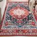 DweIke Traditional Vintage Overdyed Retro Accent Rug Non-Slip Boho Ethnic Retro Non-Shedding & Easy Care Carpet for Living Room/Bedroom 5 x8 Red