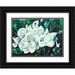 Beauchamp Andy 18x14 Black Ornate Wood Framed with Double Matting Museum Art Print Titled - Green into White Orchids