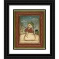 Lewis Kim 15x18 Black Ornate Wood Framed with Double Matting Museum Art Print Titled - Jingle Bells