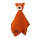 SIGIKID 39632 Strick-Schnuffeltuch Bär Knitted Love, kuschelweiches Schmusetuch aus Baumwollstrick Einschlafhilfe und Tröster für Babys & Kinder von 0-36 Monaten, Orange, 40x40x7 cm