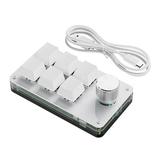 TureClos Mechanical Multifunctional Gaming Keyboard Home Portable USB Driver Free Mini Keypad Programmable Key Board Desktop PC Laptop White