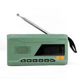 FM DAB Bluetooth-compatible Emergency Hand Crank Solar Weather Radio (Green EU)