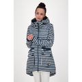 Langjacke ALIFE & KICKIN "AudreyAK B Raincoat Damen Übergangsjacke" Gr. L, blau (marine) Damen Jacken Lange