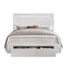 CraftPorch Velvet Tufted LED Light Platform Storage Bed