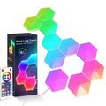 LED Hexagon Wall Light Smart Modular RGBIC Honeycomb with APP Remote Control and Music Sync USB Powered Computer Gaming Lights for Game Room Bedroom Bedside Decoration
