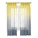 Organza Sheer Curtains Two Gradient Color Window For Living Room Bedroom Voile Curtains Window Treatment Panels Tulle Curtains Home Decor Drapes YELLOW&GREY 132X214CM