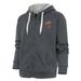 Women's Antigua Charcoal Cleveland Browns Primary Team Logo Victory Full-Zip Hoodie