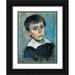 Monet Claude 19x24 Black Ornate Wood Framed with Double Matting Museum Art Print Titled - Portrait of Jean Monet 1880