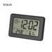 Creative Desktop Bedroom Number Clock Electronic Clock Thermometer Meter Hygrometer Meter Digital Alarm Clock BLACK