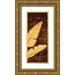 Parks David 10x18 Gold Ornate Wood Framed with Double Matting Museum Art Print Titled - Tropical Palm Triptych III