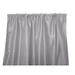 Faux Silk Solid Dupioni Window Curtain 56 Inch Wide Grey Silver