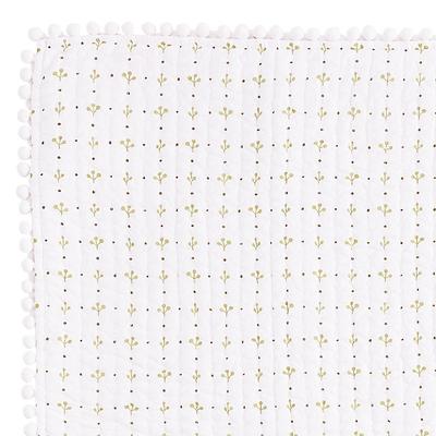 Georgie Pom Pom Quilt - Sage, Twin - Ballard Designs