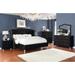 CDecor Home Furnishings Audrey 2-Piece Upholstered Bedroom Set w/ Dresser Upholstered, Wood in Black | 66.25 H x 104 W x 92.25 D in | Wayfair