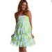 Lilly Pulitzer Dresses | Lilly Pulitzer Arden Off The Hook Strapless Ruffle Fish Pattern Dress Size 6 | Color: Blue/Green | Size: 6
