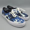 Vans Shoes | New Womens Vans Authentic Pop Camo Black Dress Blues Sneaker Shoes Size 8 | Color: Blue/White | Size: 8