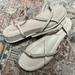 Anthropologie Shoes | Anthro | Marina White Snakeskin Strappy Velcro Sandals | Color: White | Size: 10