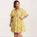 Torrid Dresses | Floral Georgette Faux Wrap Dress | Color: Yellow | Size: 18