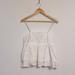 American Eagle Outfitters Tops | American Eagle Outfitters Tops White Lace Ruffle Tank Top Size M | Color: White | Size: M