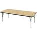 Factory Direct Partners Rectangular T-Mold Adjustable Height Activity Table w/ Standard Ball Glide Legs Laminate/Metal | 30 H in | Wayfair