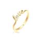 Elli DIAMONDS Ring Damen Love-Schriftzug mit Diamant (0.03 ct.) in 585 Gelbgold