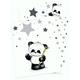 3-Piece Set. Baby Bed Linen Reversible Panda Motif, renforcé 100 x 135 cm, 40 x 60 cm, 1 Fitted Sheet 70 x 140 cm