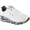 Sneaker SKECHERS "UNO LOVING LOVE", Damen, Gr. 41, schwarz-weiß (weiß, schwarz), Lederimitat, sportlich, Schuhe Sneaker, Freizeitschuh, Halbschuh, Schnürschuh mit Luftkammersohle, Topseller