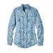 Blair Women's Haband Women's Soft-Brushed Flannel Button-Front Shirt - Blue - XL - Womens