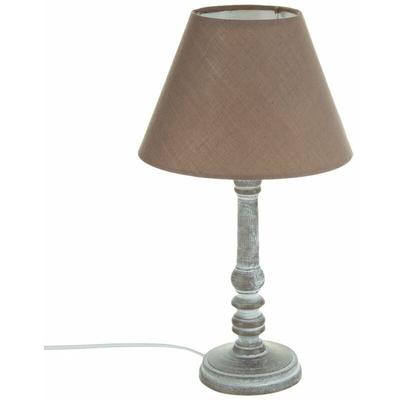 Taupe H.36cm Holzlampe