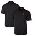 Men's Cutter & Buck Black San Francisco 49ers Advantage Tri-Blend Space Dye Big Tall Throwback Polo