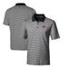 Men's Cutter & Buck Black San Francisco 49ers Throwback Logo Big Tall Forge Tonal Stripe Stretch Polo