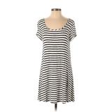 Socialite Casual Dress: Black Stripes Dresses - Women's Size Small